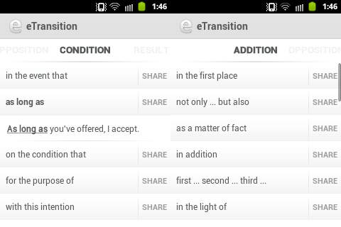 English Transitional Words screenshot 1
