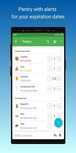 My Pantry - Shared grocery list and expiration screenshot 2