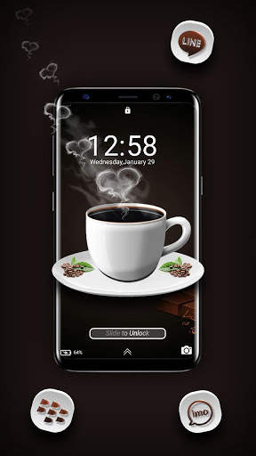 Black Tea Launcher Theme 4 تصوير الشاشة