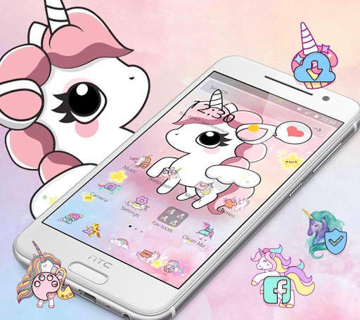 Cartoon Cute Lovely Unicorn Theme screenshot 3