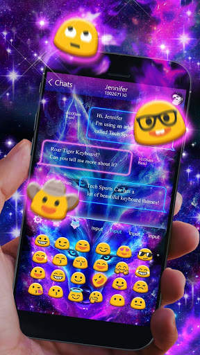 Galaxy Wolf Keyboard Theme screenshot 4