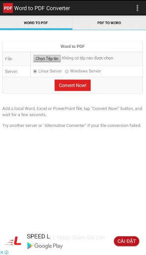 Converter Word To Free PDF Application screenshot 2