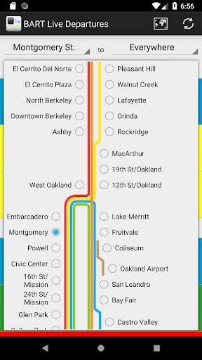 BART App screenshot 2