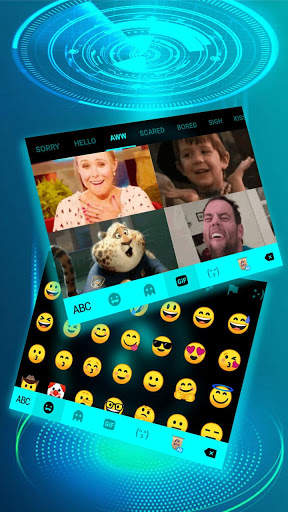 Blue Tech Keyboard Theme screenshot 4