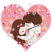 Cute Winter Couple DP Keyboard Theme 10001004