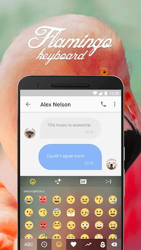Flamingo Keyboard Theme & Emoji Keyboard screenshot 1