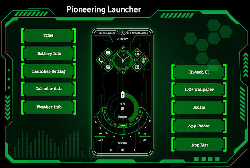 Pioneering Launcher - App lock, Hide App screenshot 1