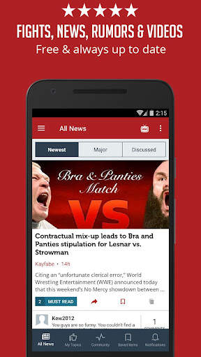 Sportfusion - WWE News Edition screenshot 1