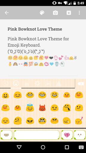 Cute Green Emoji Keyboard screenshot 2