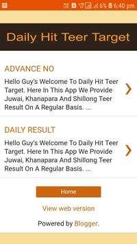 Daily Teer Hit Target screenshot 1