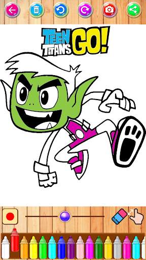 Teen coloring the titans adventures screenshot 2