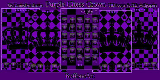 Purple Chess Crown Go Launcher screenshot 1