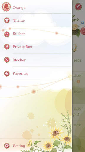 GO SMS PRO ROSE STYLE THEME screenshot 5