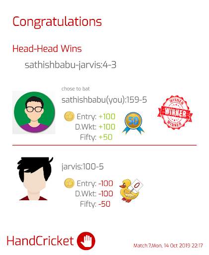 Hand Cricket Challenge - Online War screenshot 5