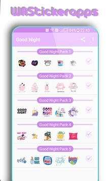 WAStickerApps: Good Night Stickers screenshot 1