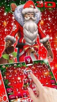3D Christmas Santa Keyboard Theme screenshot 2