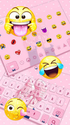 Pink Girl Love Keyboard Theme screenshot 3