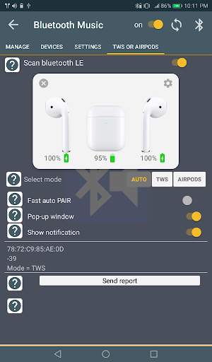 Bluetooth Music Widget Battery screenshot 13