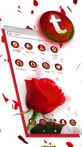 Rose Petals Launcher Theme screenshot 3