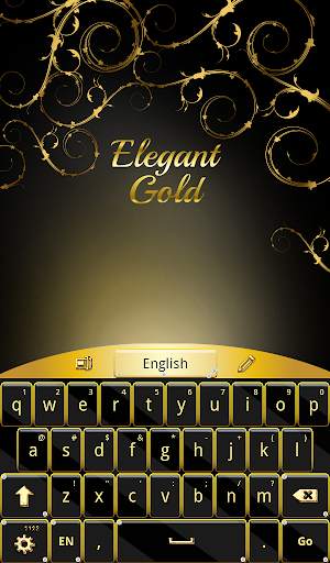 Elegant Gold Keyboard screenshot 1