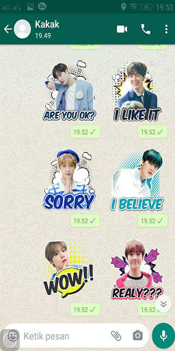 Chat Sticker WA Astro Kpop Boy Band WAStickerApps screenshot 1