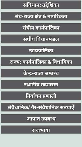 Indian Polity (Indian Constitution) quiz in Hindi screenshot 5