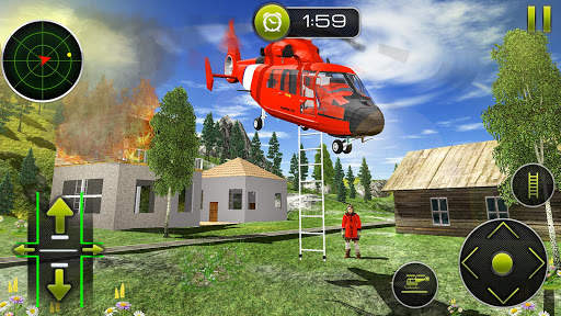 Simulador helicóptero 3D: jogos helicóptero resgat screenshot 2