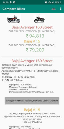 India Bikes : Price App : Reviews Colors Problems screenshot 6
