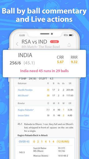 Live Cricket Score - Ball-by-ball Commentary screenshot 2