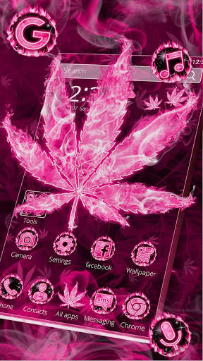 Pink Smoky Fire Rasta Weed Themes HD Wallpapers screenshot 3