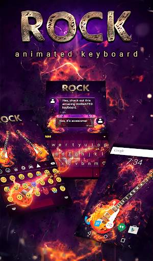 Rock Animated Keyboard स्क्रीनशॉट 1