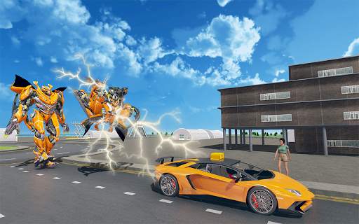 Robot Car Taxi: Future Robot T screenshot 1