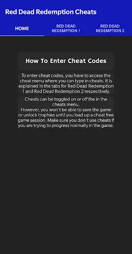 Cheat Codes for Red Dead Redemption 1 & 2 screenshot 1