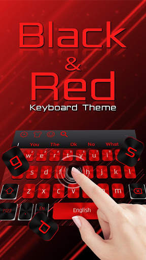 Cool Black Red Keyboard Theme screenshot 2