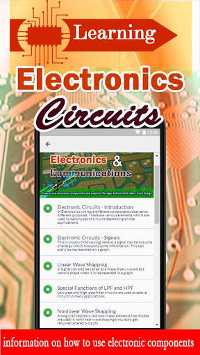 Electronics Circuits and Communications Tutorial screenshot 3