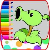 coloring game for zombie and plants: superhero on 9Apps