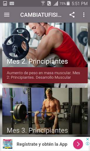Rutinas de Gimnasio. Fitness screenshot 4