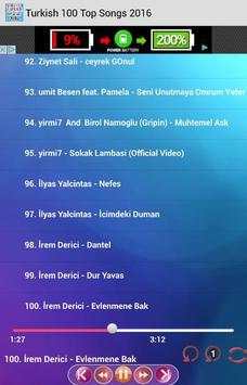 Turkish 100 Top Songs 2016 screenshot 6