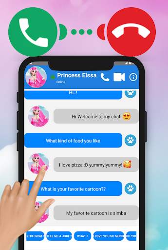 Call from Elssa Chat & video call Simulation screenshot 2