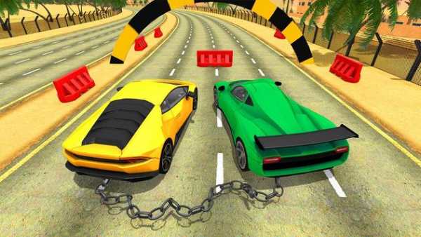 Impossible Chained Cars: Crazy Break Chain Rivals screenshot 3