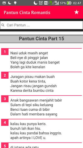 Pantun Cinta Remaja Romantis screenshot 7