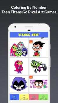 Coloring By Number Teen Titans Go Pixel Art Games screenshot 1
