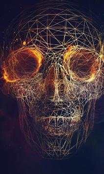 3D Blue Fire Skull Theme Wallpapers screenshot 2