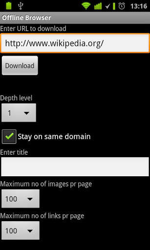 Offline Browser screenshot 2