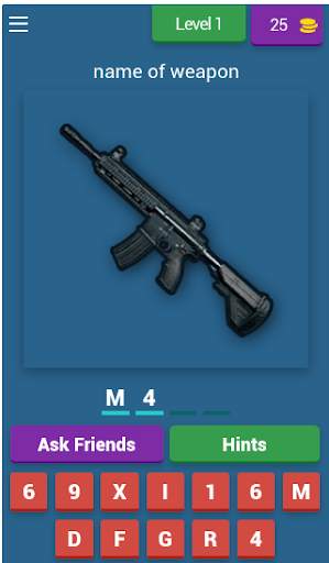 Pubg Mobile Guns Quiz 2 screenshot 1