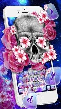 Pink Flower Skull Keyboard screenshot 1