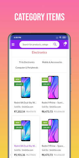 SnickGo-India's Electronic & Fashion Shopping App स्क्रीनशॉट 3