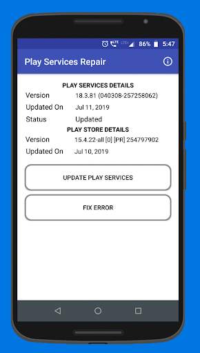 Play Services Repair screenshot 1