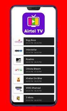 Free Airtel TV HD Channels Guide screenshot 1