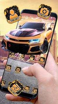Cool Golden Sport Car Theme screenshot 1